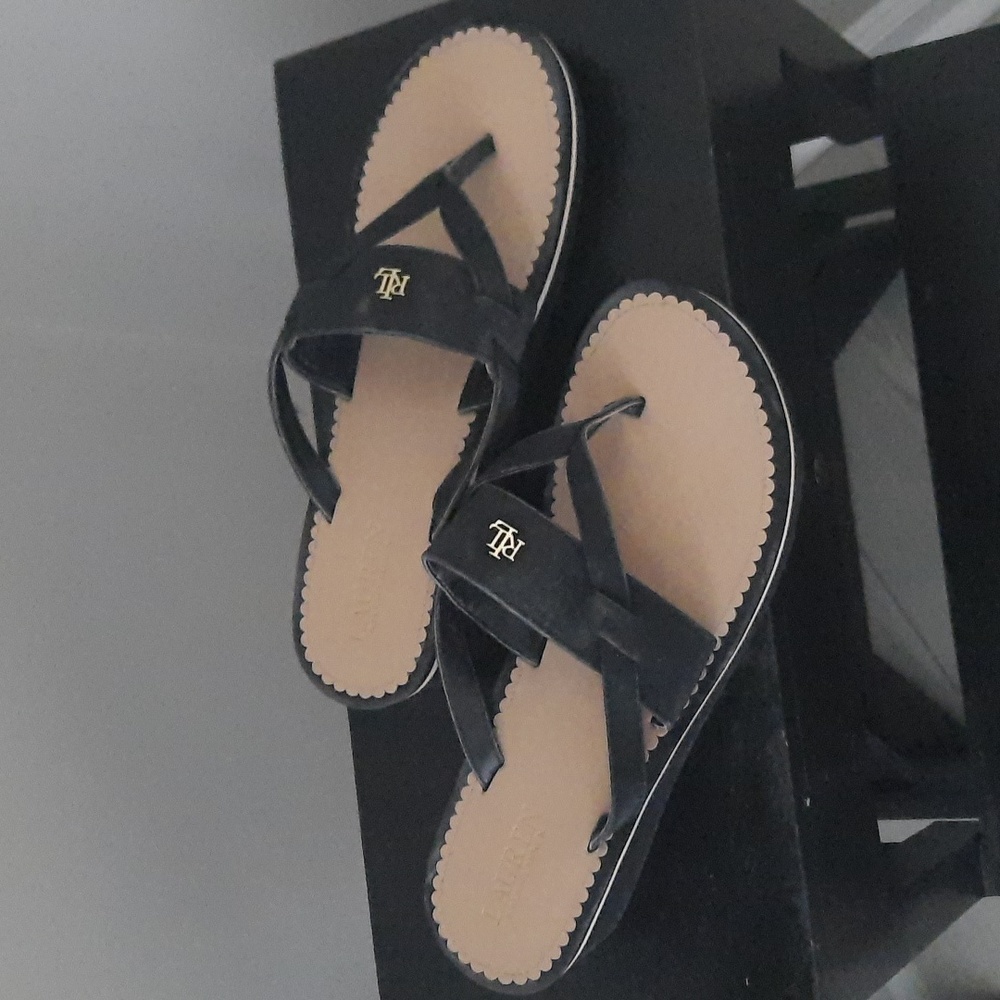 Ralph Lauren Summer Slides with Low Wedge